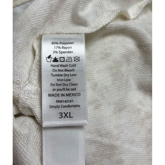 LuLaRoe Womens Top Size 3XL June Ruffle Hem Rayon Blend Ivory‎ Tie Dye NWT - Picture 3 of 5